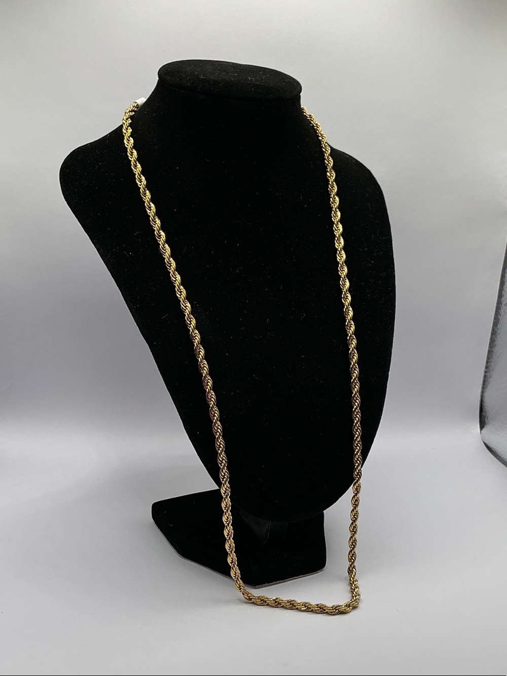 Gold Rope Chain Necklace - 4mm x 24 inch